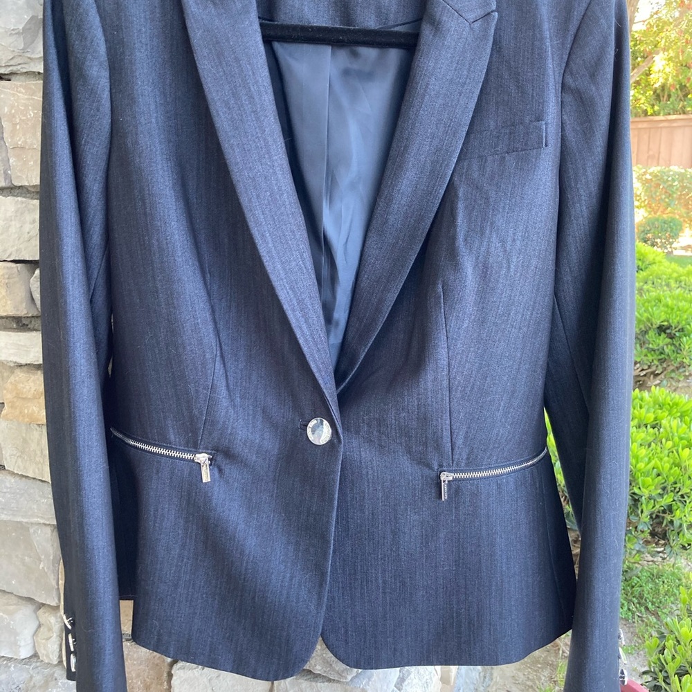 Calvin Klein Blazer Grey/navy  Sz 14